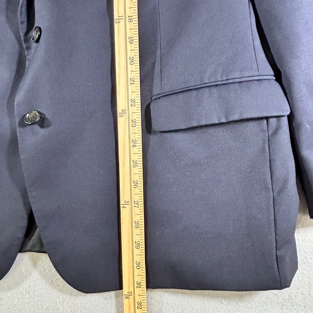 Lauren Ralph Lauren Mens 48R Dark Navy Blue 100% Wool Natural Stretch Blazer - Picture 11 of 16